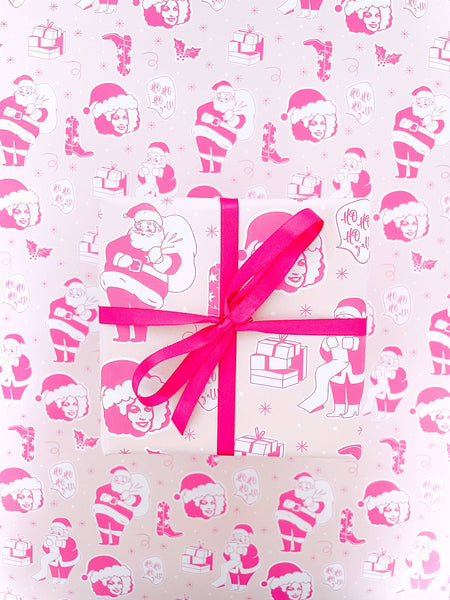 Dolly Y'all Christmas Wrapping Paper - Single Sheet