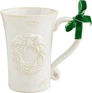 Wreath White Christmas Mug