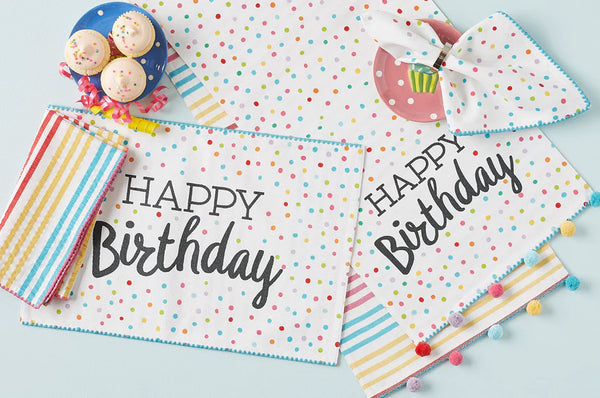 Happy Birthday Embellished Placemat