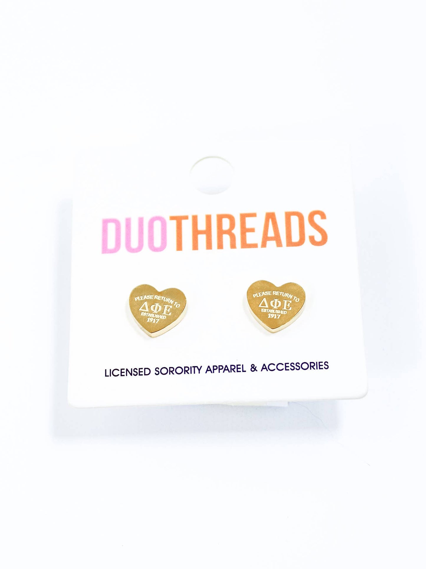 CHI Omega Sorority Heart Earrings: