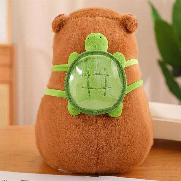 Capybara Kawaii Plush w/ Turtle Backpack