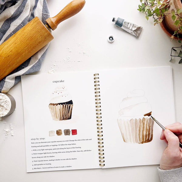 Baking watercolor workbook