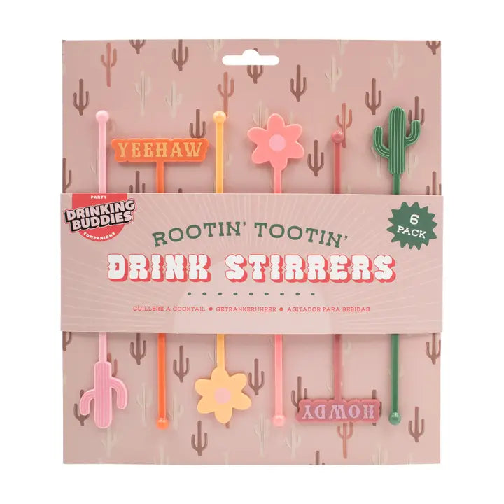 Western Drink Stirrers-6 Pack