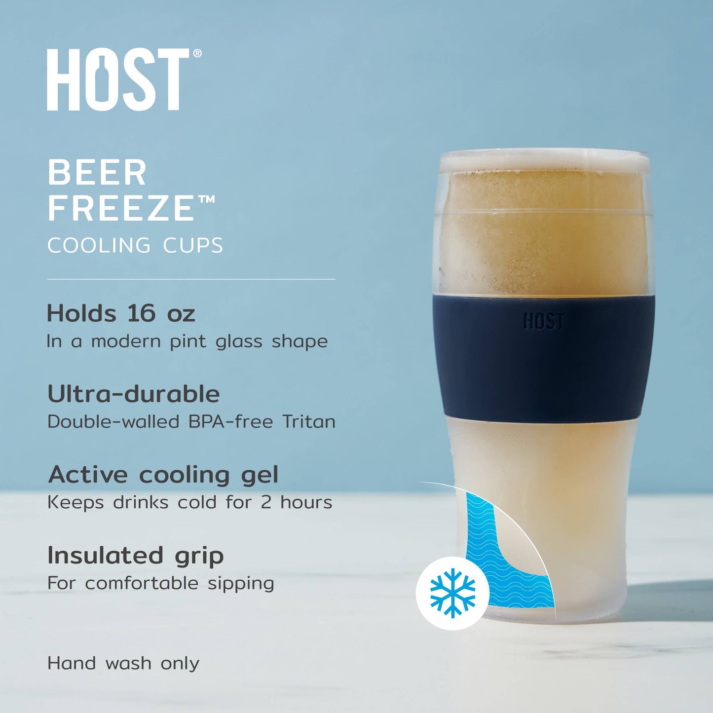 Beer FREEZE Cooling Cup in Collegiate Color