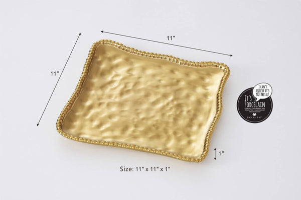 Gold Square Serving Platter