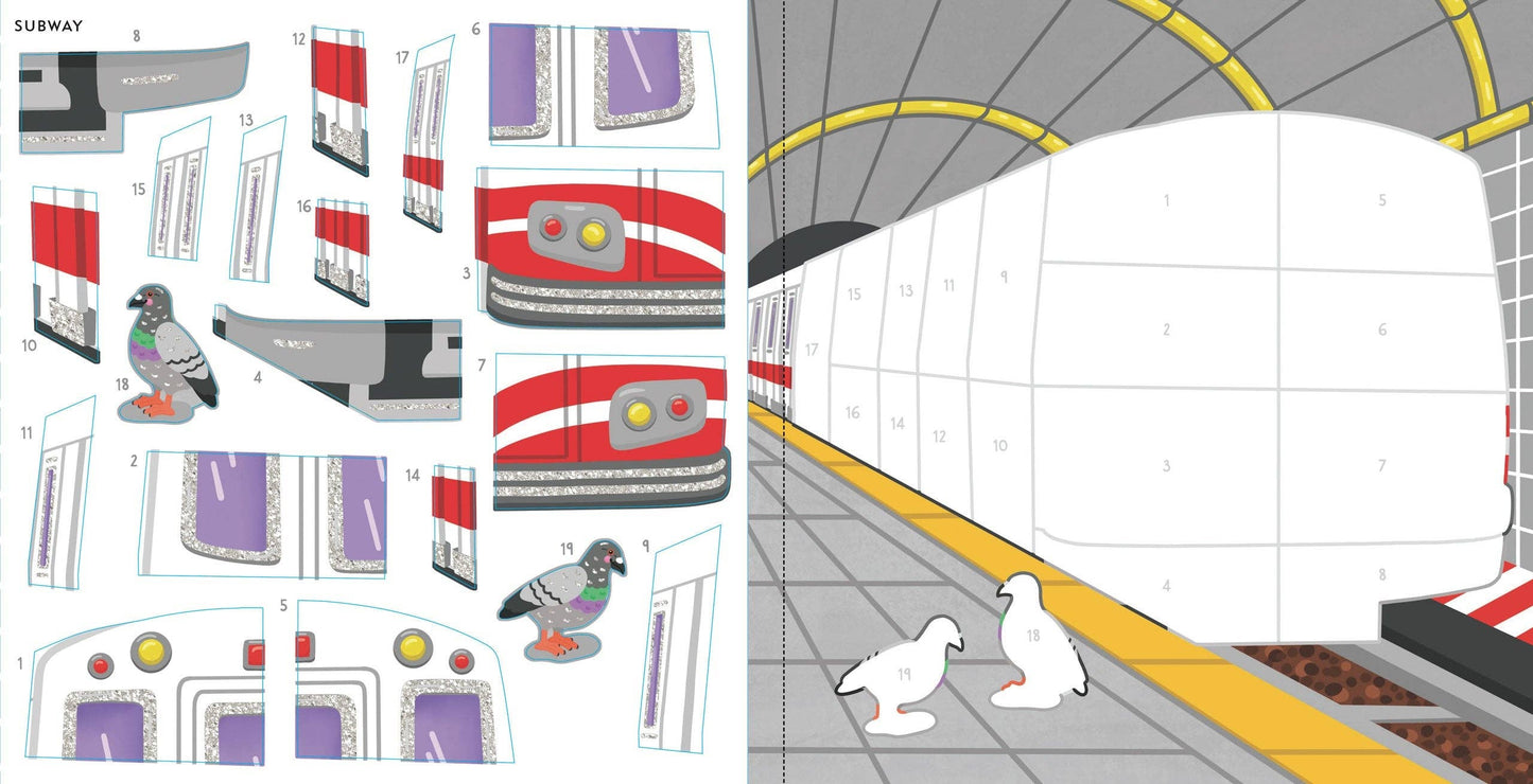 My First Color-By-Sticker Book -- Cars, Trucks, & Trains