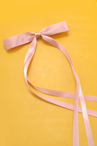 SKINNY RIBBON BOW HAIR CLIP