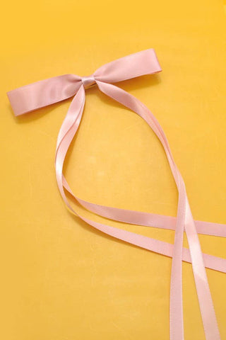 SKINNY RIBBON BOW HAIR CLIP