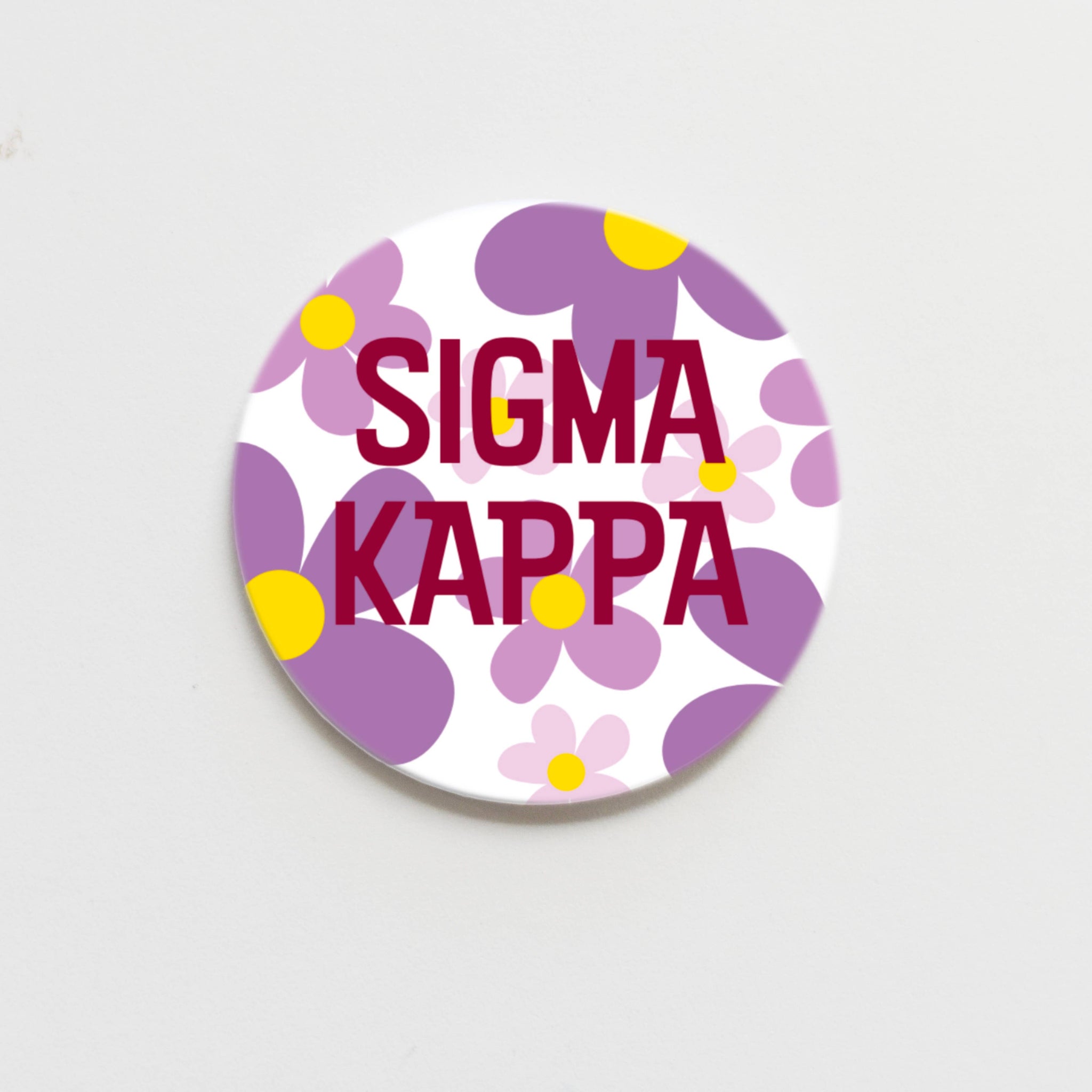 Sigma Kappa Greek Flower Power Button - 1.50 inch