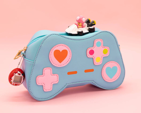 One More Level - Game Controller Handbag 🎮: Blue