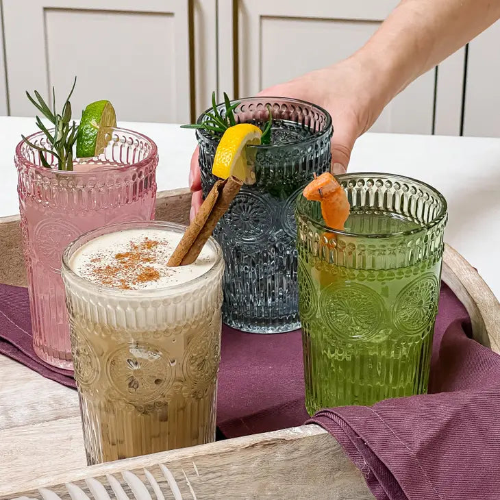 Vintage Textured  Drinking Glasses