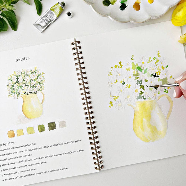 Flowers watercolor workbook