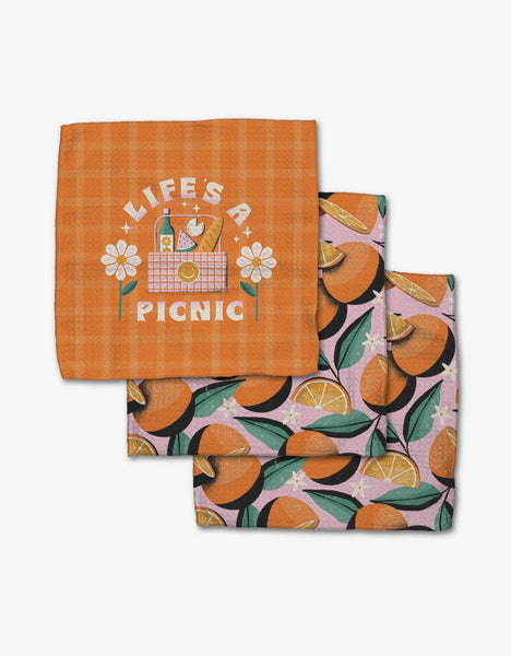 Life Is A Picnic Dishcloth Set