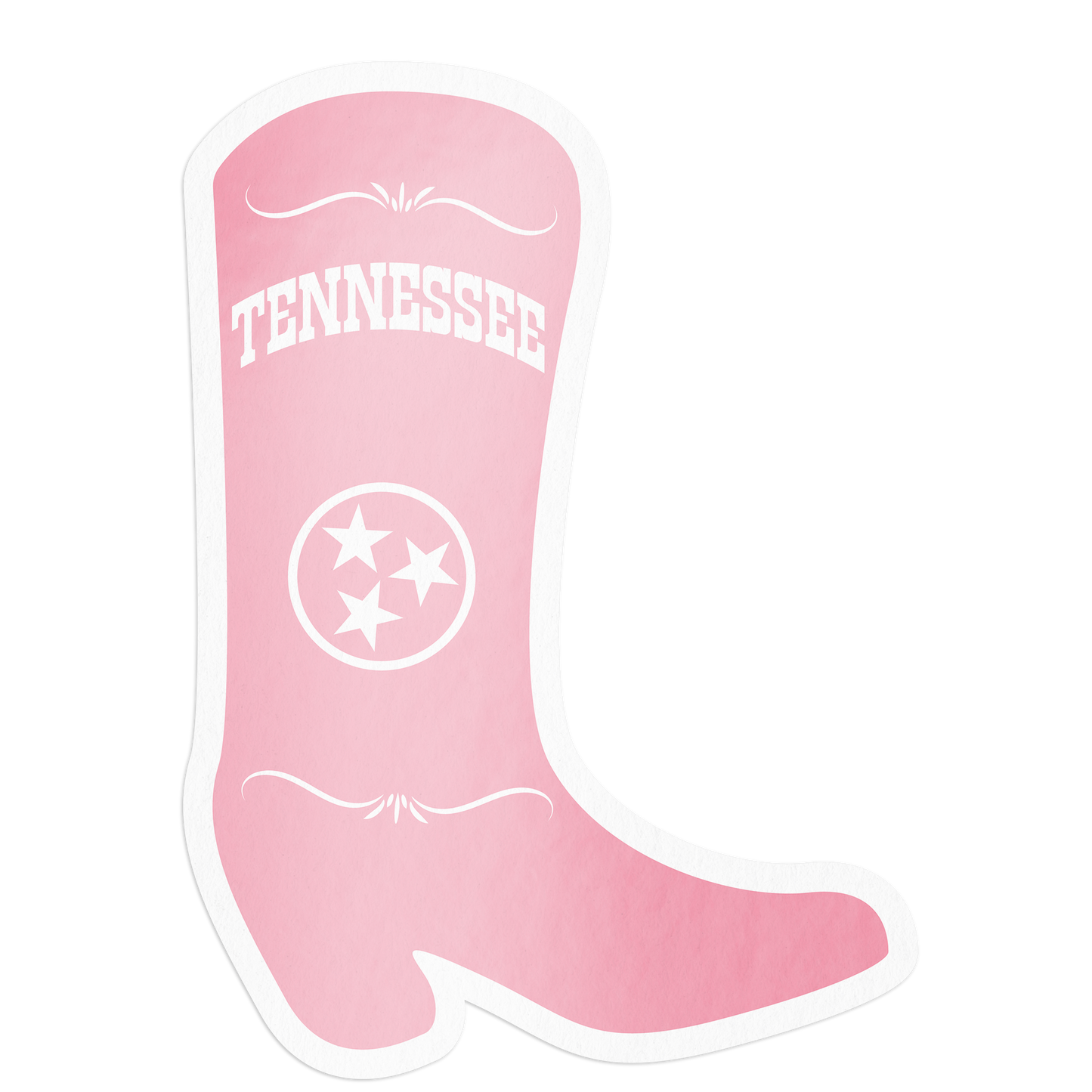 Pink Tennessee Boot Sticker