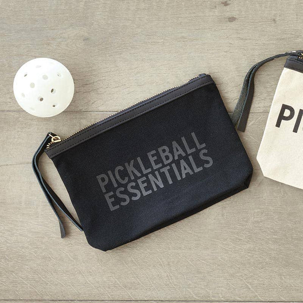 Black Canvas Pouch - Pickleball Essentials