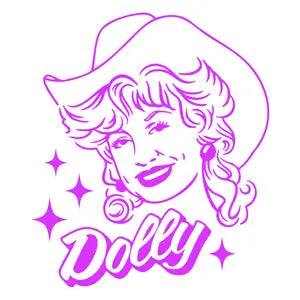 Dolly Sticker pink or purple