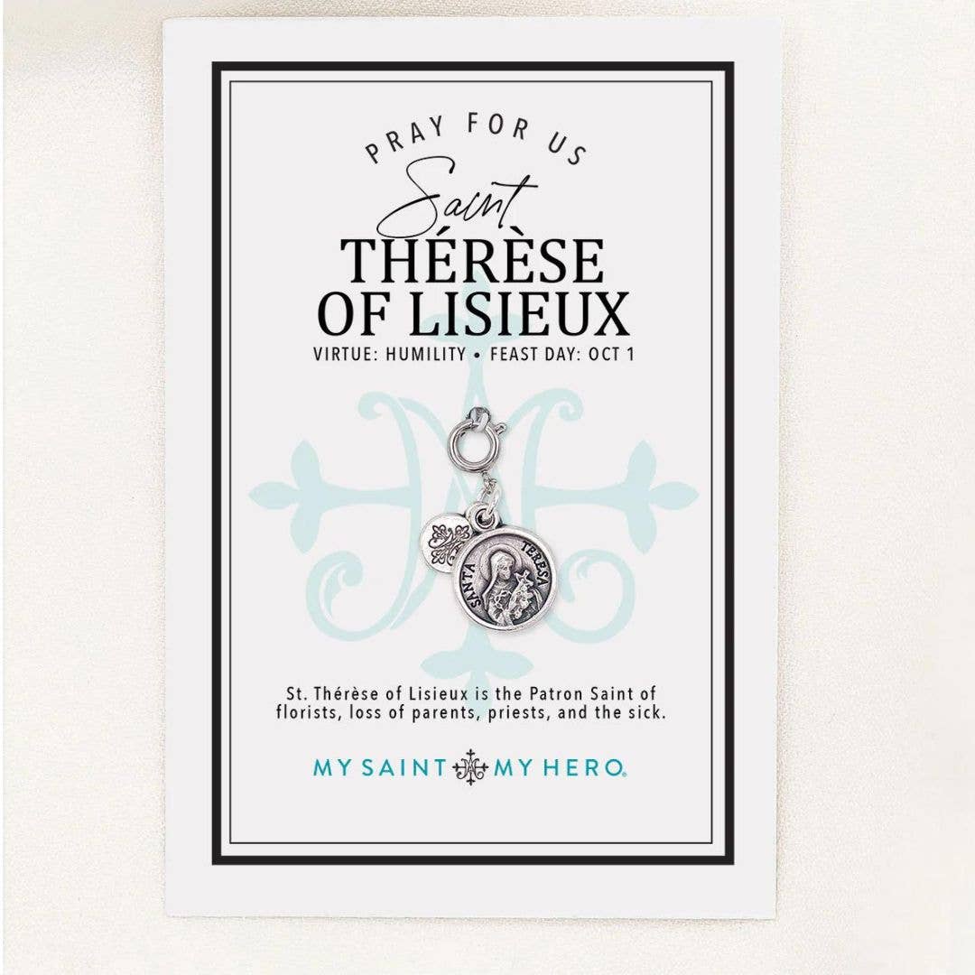 Saint Therese of Lisieux Charm, Silver