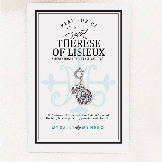 Saint Therese of Lisieux Charm, Silver