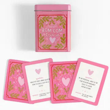 Rom Com Trivia Game - Deck of Cards + Storage Tin
