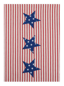 Red Ticking Star Print Apl Kitchen Towel