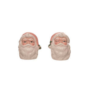 Pink Vintage Santa S/P S/2