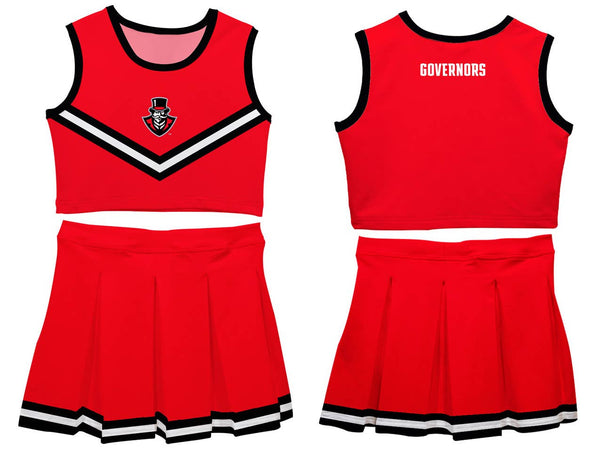 APSU Governors Red Sleeveless Cheerleader Set