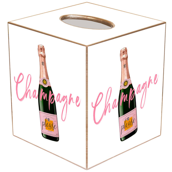 Champagne Please Tissue Box Cover