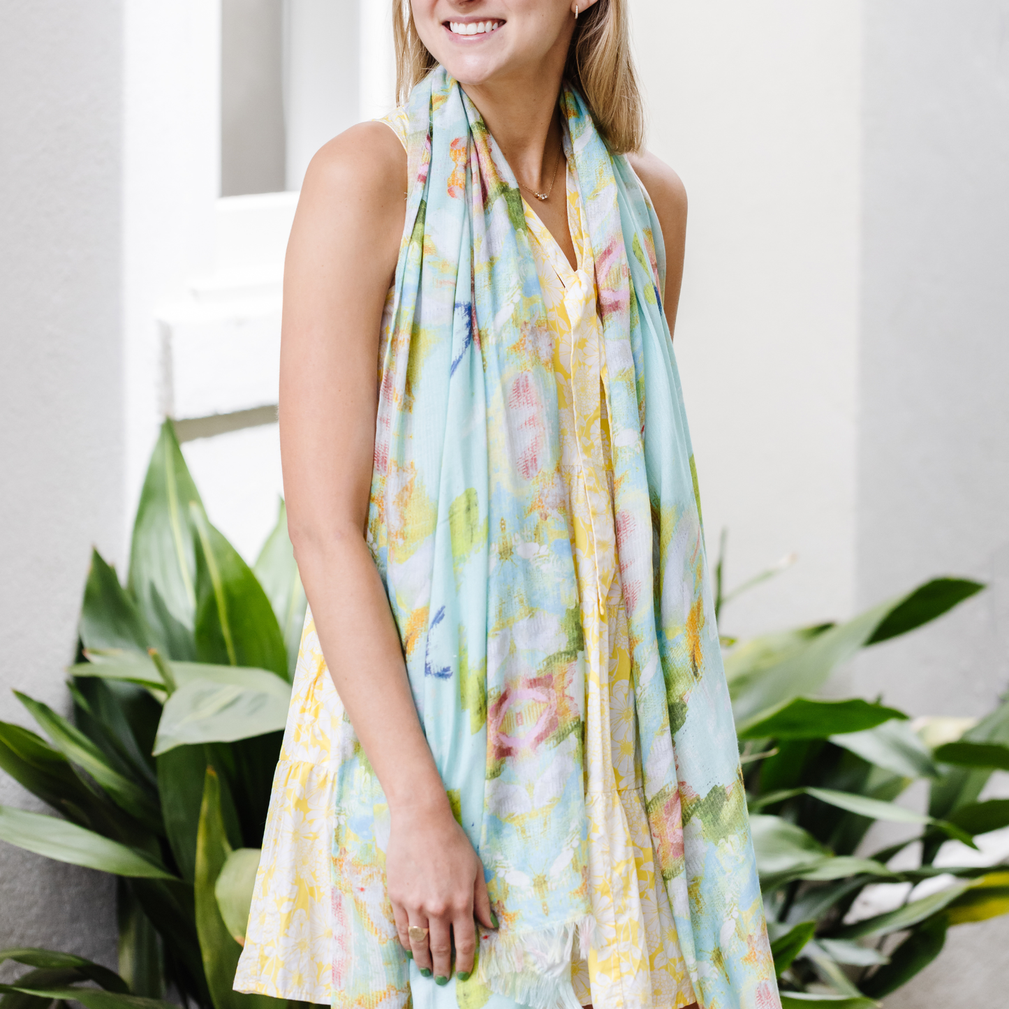 Stained Turquoise Wrap: One Size