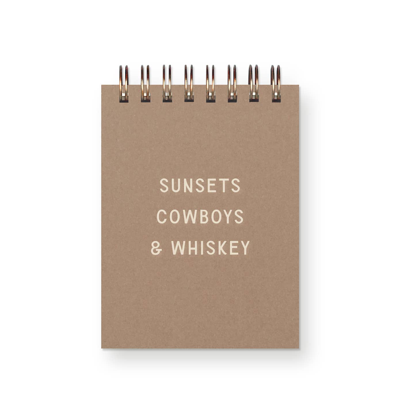 Sunsets Cowboys Whiskey Mini Jotter Notebook