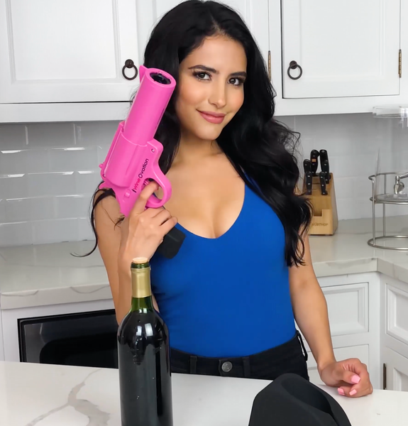 Powered Wine Opener Gun, (Pink)