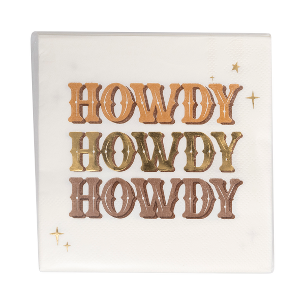 Cowboy Howdy Cocktail Napkin