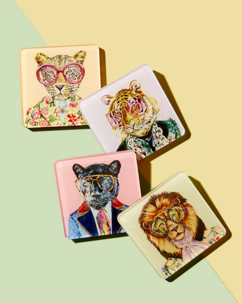 Big Cats Set of 4 Coasters