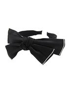 Crystal Trim Double Bow Headband