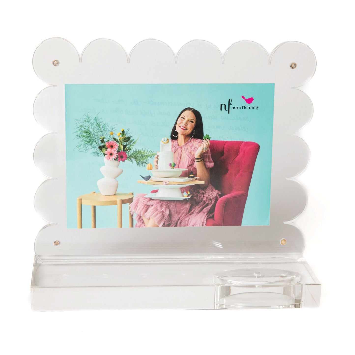 clearly a-nora-ble: scalloped acrylic frame