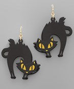 Halloween Acrylic Cat Earrings