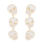 3 Skull Drop Earrings
