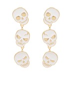 3 Skull Drop Earrings