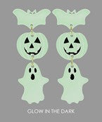 Bat & Halloween Theme Drop Earrings