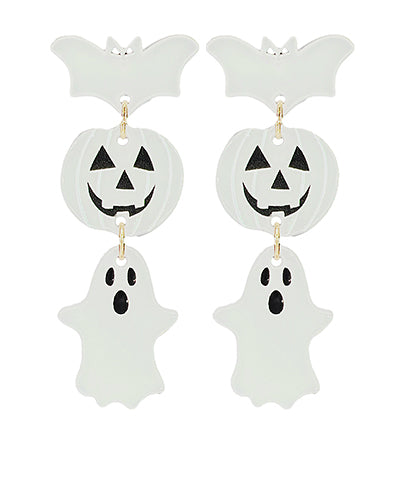 Bat & Halloween Theme Drop Earrings