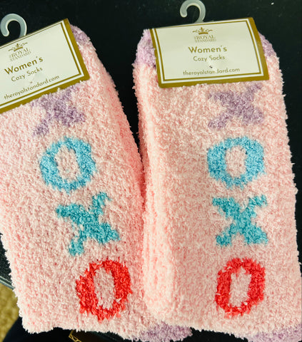XOXO Cozy Socks Pink/Multi One Size