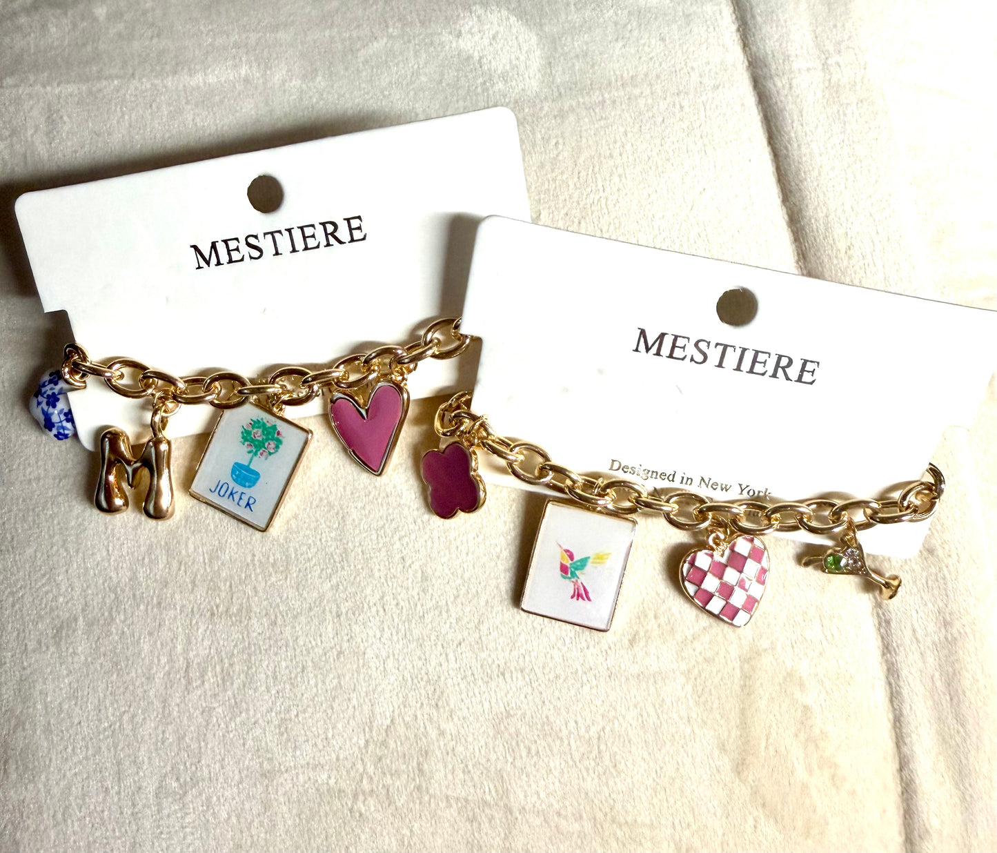 Gold Mahjong Charm Bracelet
