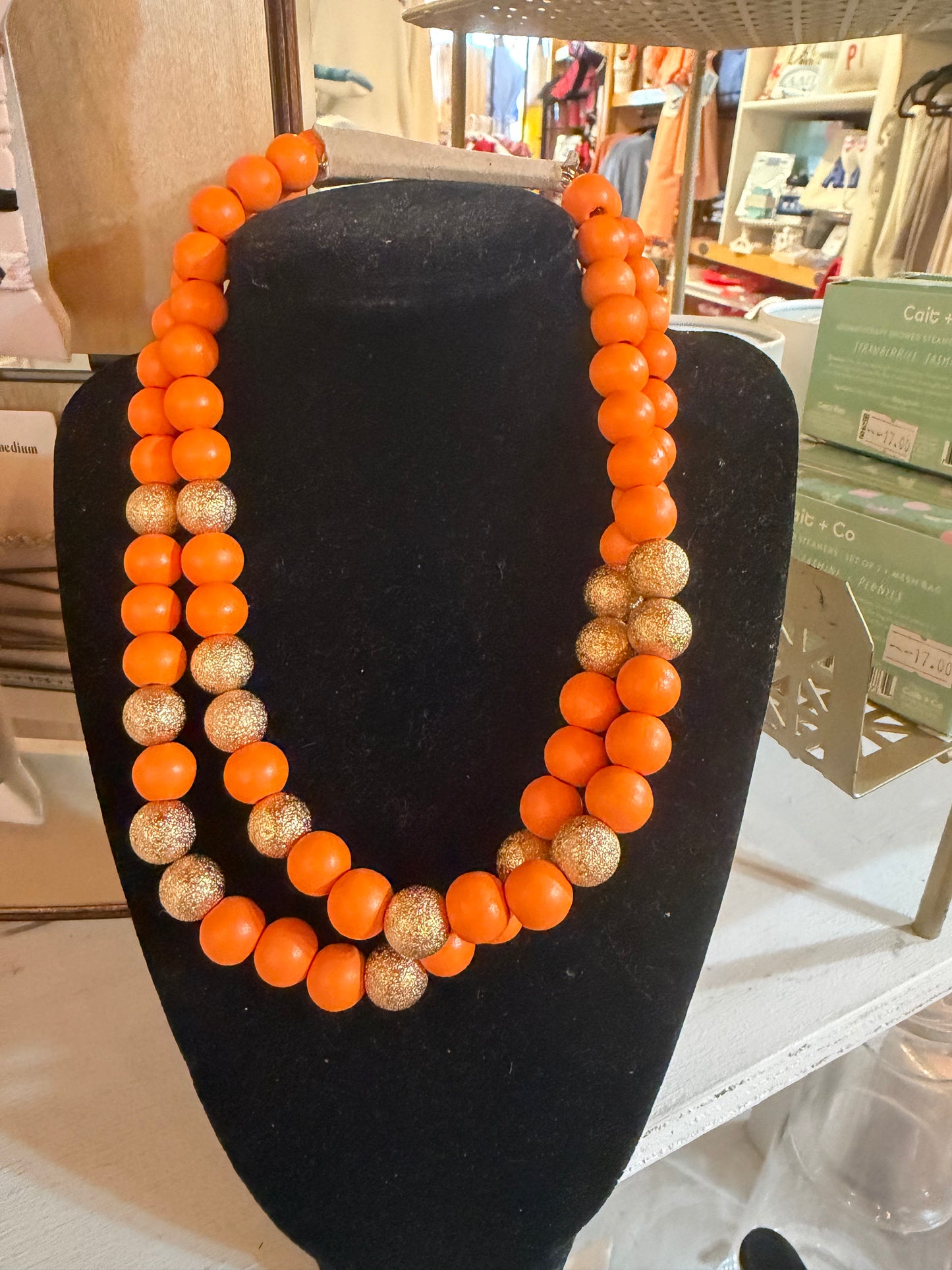 Orange Gold necklace