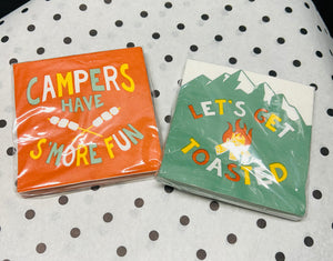 Campers paper cocktail napkins