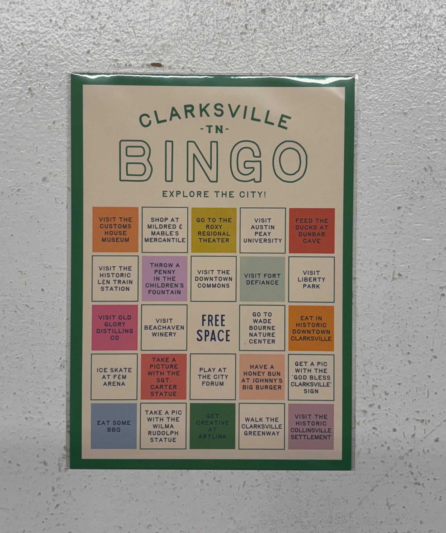 Clarksville TN Bingo Card