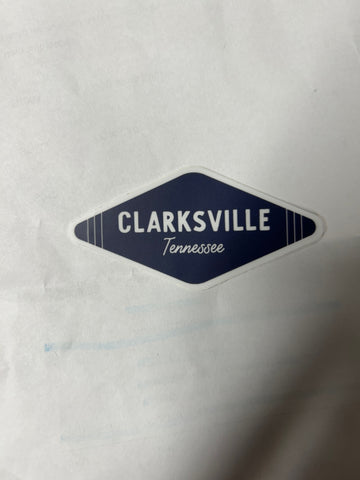 Clarksville Deep Blue Sticker