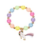 Unicorn & Tail Charm Bead Bracelet