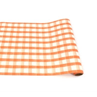 Orange Painted Check Runner - 20"x 25'