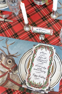 Red Plaid Runner - 20" x 25'