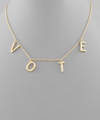 VOTE Letter Necklace