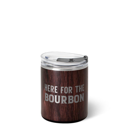 Here For The Bourbon Lowball Tumbler